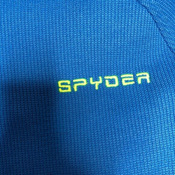 Spyder Boys Raider Sweater M 10/12 Blue Black Full Zip Pockets Jacket Outerwear - Picture 8 of 10